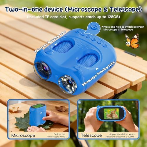 Blue digital microscope and telescope toy — photo 5