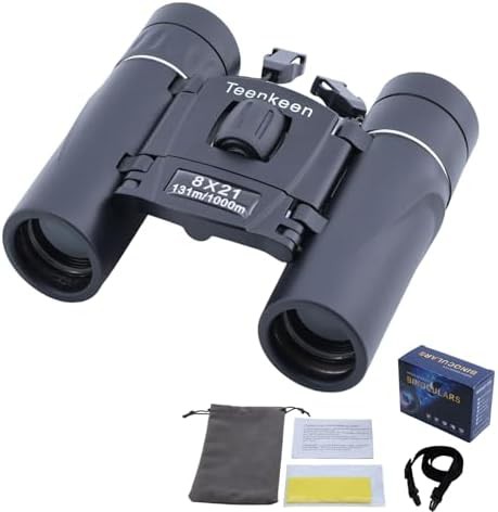 Compact 8x21 foldable pocket binoculars