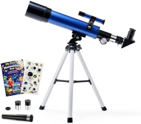 Compact kids telescope with tripod