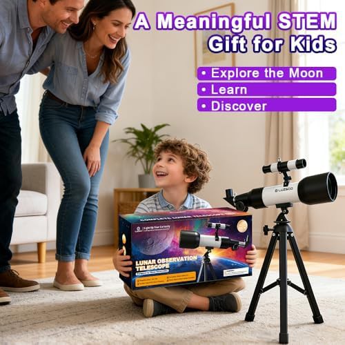 Luzs kids 60mm white tripod telescope — photo 3