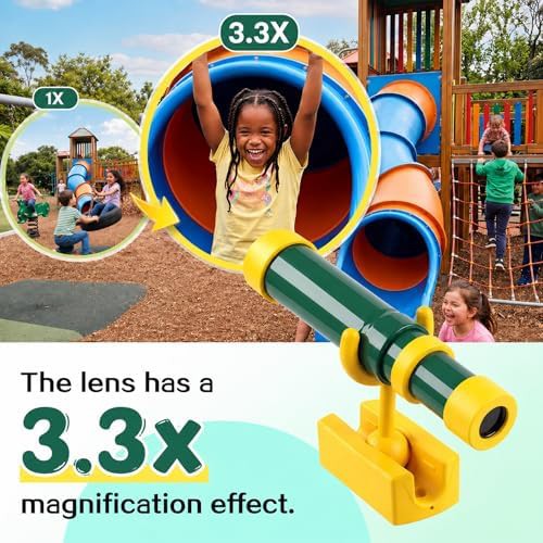 Yellow and green treehouse playset telescopes — photo 2