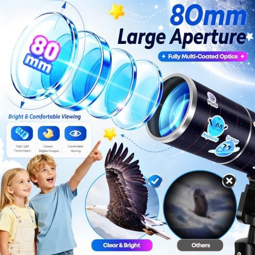 Portable 80mm telescope with pop-up tent — photo 3
