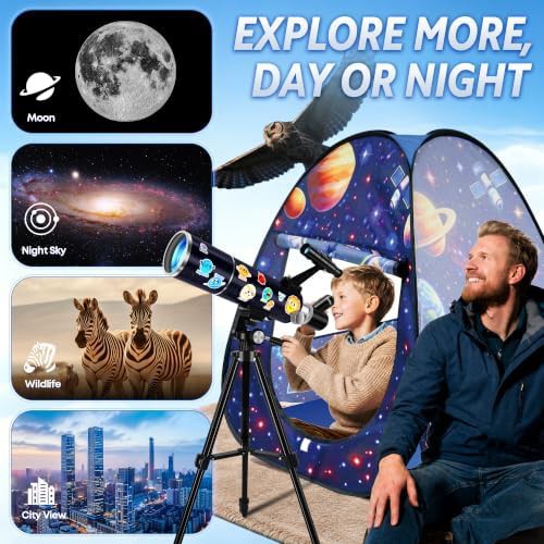 Portable 80mm telescope with pop-up tent — photo 5