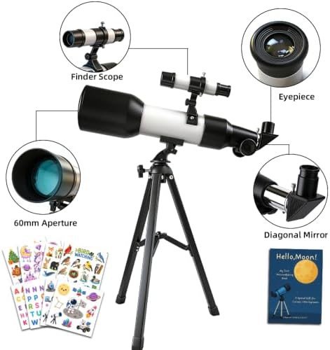 Luzs kids 60mm white sticker telescope — photo 4