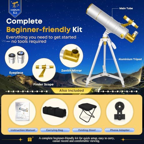 Refractor telescope 90mm with included stool — photo 4
