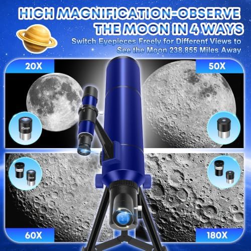 Kids 80mm telescope with space tent — photo 5