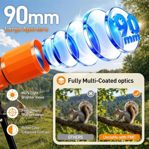 Orange 90mm refractor for beginners — photo 3