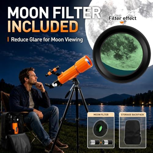 Orange 90mm refractor for beginners — photo 4